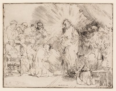 Kristus viser sig for apostlene af Rembrandt van Rijn