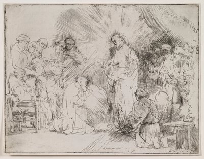 Kristus viser sig for apostlene af Rembrandt van Rijn