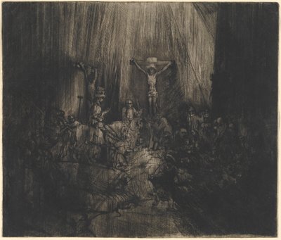 Kristus korsfæstet mellem de to tyve (De tre kors) af Rembrandt van Rijn