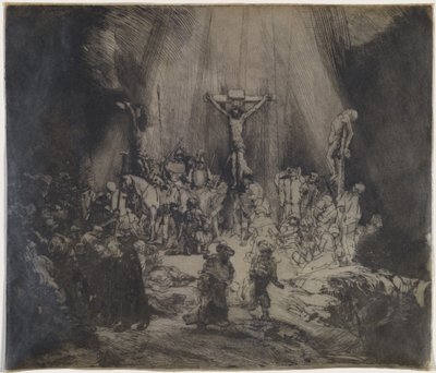Kristus korsfæstet mellem de to tyve (De tre kors) af Rembrandt van Rijn