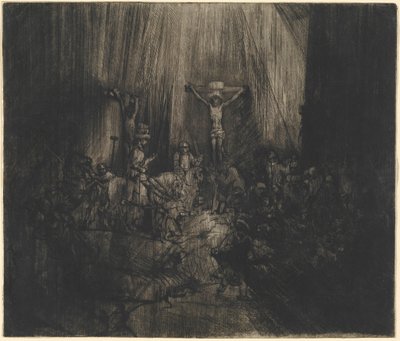 Den korsfæstede Kristus mellem de to tyve (De tre kors) af Rembrandt van Rijn