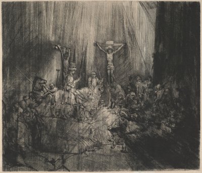 Den korsfæstede Kristus mellem de to tyve (De tre kors) af Rembrandt van Rijn