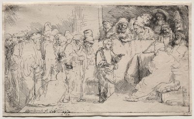 Christ Disputing with the Doctors: A Sketch, 1652. af Rembrandt van Rijn