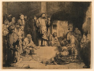 Kristus prædiker ("La Petite Tomb") af Rembrandt van Rijn