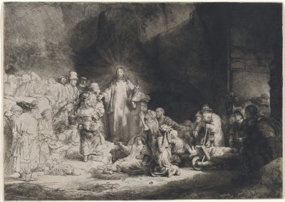 Christ Preaching (The Hundred Guilder Print) af Rembrandt van Rijn