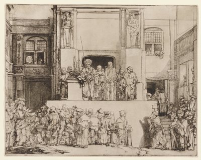 Kristus præsenteres for folket (Ecce Homo) af Rembrandt van Rijn