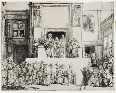 Kristus præsenteret for folket (Ecce Homo), 1655 af Rembrandt van Rijn