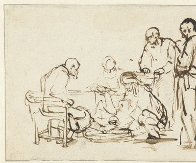 Kristus vasker disciplenes fødder af Rembrandt van Rijn