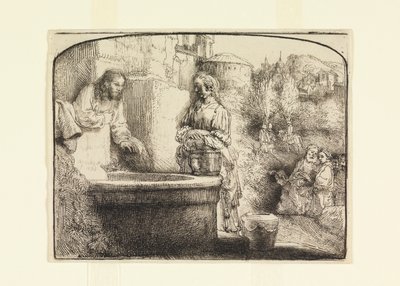 Kristus og Samarias kvinde af Rembrandt van Rijn