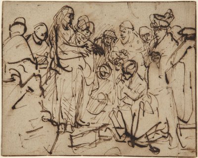 Kristus og den utro kvinde af Rembrandt van Rijn