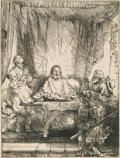 Kristus i Emmaus: det større billede af Rembrandt van Rijn