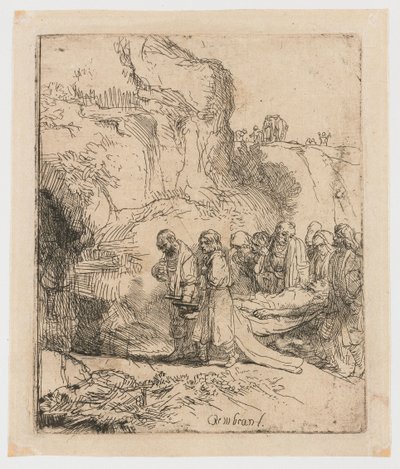 Kristus bar til graven af Rembrandt van Rijn