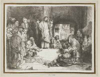 Kristus prædiker (»Den lille grav«) af Rembrandt van Rijn