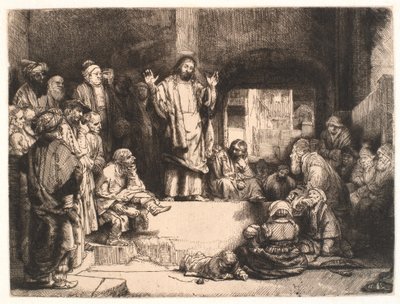 Kristus prædiker ("La petite tombe") af Rembrandt van Rijn