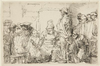 Kristus sidder og diskuterer med de skriftkloge af Rembrandt van Rijn