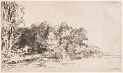 Træklump med en Vista af Rembrandt van Rijn