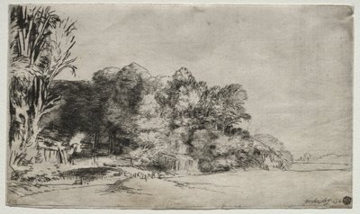 Træklump med udsigt, 1652. af Rembrandt van Rijn
