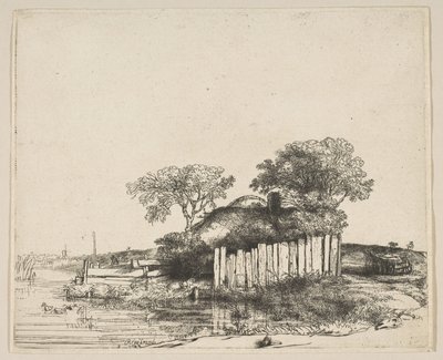 Sommerhus med hvid blegning, 1648. af Rembrandt van Rijn