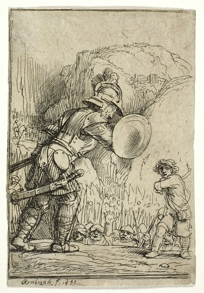 David og Goliat af Rembrandt van Rijn