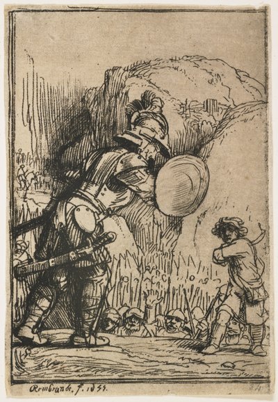 David og Goliat, 1655 af Rembrandt van Rijn