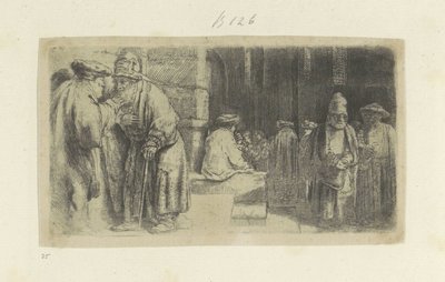 De Farizeeers i de Tempel Samling af 85 originale tryk (serietitel) af Rembrandt van Rijn