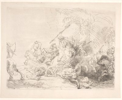 Den store løvejagt af Rembrandt van Rijn