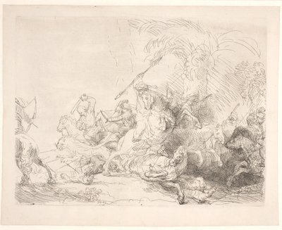 Den store løvejagt af Rembrandt van Rijn