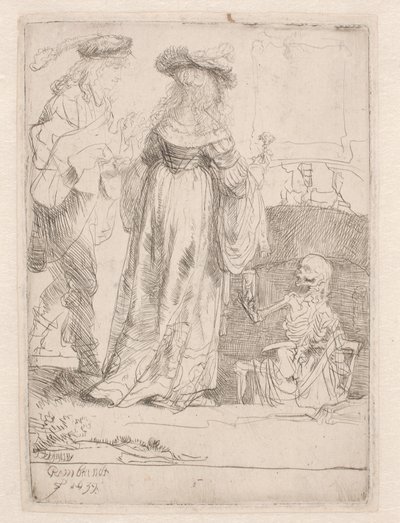 Det unge par og døden af Rembrandt van Rijn