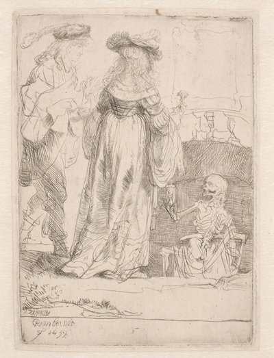 Det unge par og døden af Rembrandt van Rijn