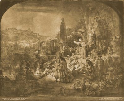 Johannes Døberens prædiken af Rembrandt van Rijn