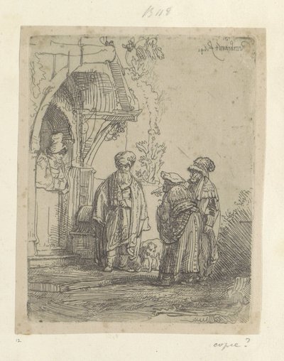 Tre østerse figurer Samling af 85 originale tryk (serietitel) af Rembrandt van Rijn