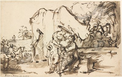 Eliezer og Rebecca ved brønden af Rembrandt van Rijn