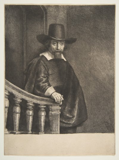 Ephraim Bueno, jødisk læge, 1647. af Rembrandt van Rijn