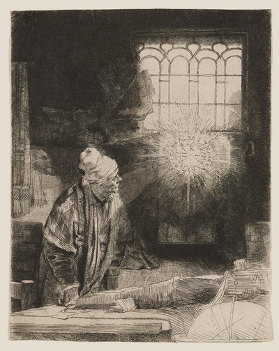 Faust (Den lærde i sit arbejdsværelse) af Rembrandt van Rijn