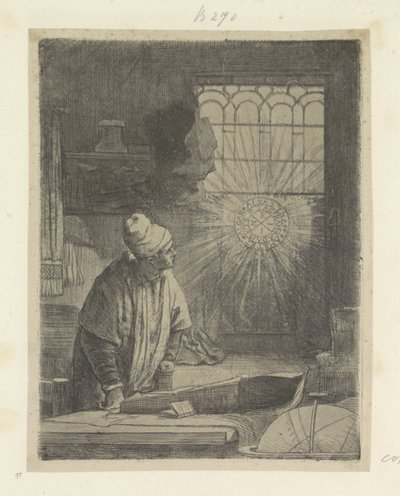 Forsker i sit studie (Faust) Recueil de quatre-vingt-cinq estampes originales (serietitel) af Rembrandt van Rijn