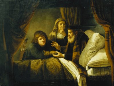 Issac Blessing Jacob, c.1640 af Rembrandt van Rijn