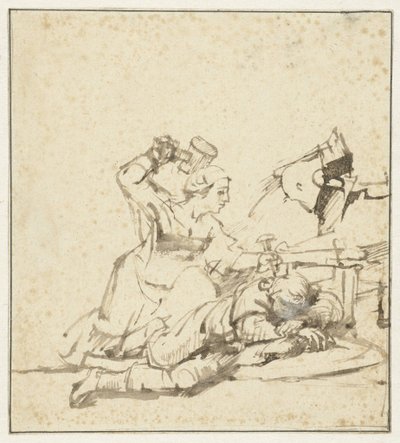 Jaël dræber Sisera af Rembrandt van Rijn