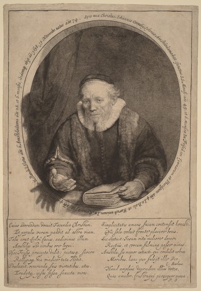 Jan Cornelisz Sylvius af Rembrandt van Rijn