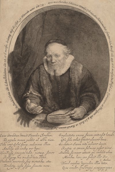 Jan Cornelisz. Sylvius, 1646. af Rembrandt van Rijn