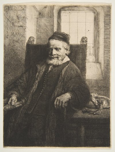Jan Lutma, guldsmed, 1656. af Rembrandt van Rijn