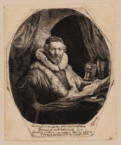 Jan Uytenbogaert, prædikant for remonstranterne af Rembrandt van Rijn