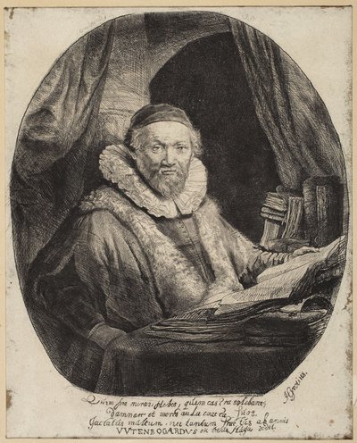Jan Uytenbogaert, prædikant hos remonstranterne af Rembrandt van Rijn