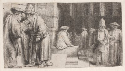 Jøder i synagogen af Rembrandt van Rijn