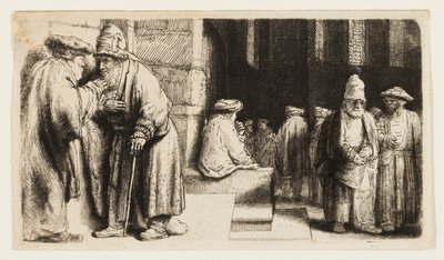 jøder i synagogen af Rembrandt van Rijn
