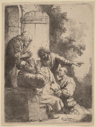 Josefs frakke blev bragt til Jakob af Rembrandt van Rijn