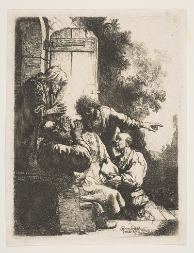 Josephs frakke bragt til Jacob, ca. 1633. af Rembrandt van Rijn