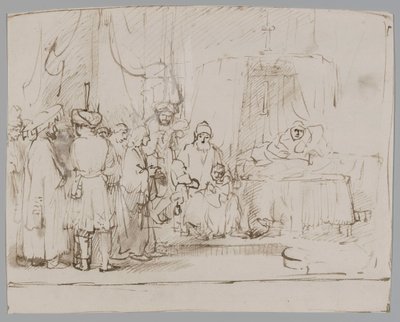 Josef fortæller sine drømme til sine forældre og brødre af Rembrandt van Rijn