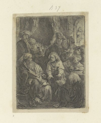 Joseph fortæller sine drømme Recueil de quatre-vingt-cinq estampes originales (serietitel) af Rembrandt van Rijn