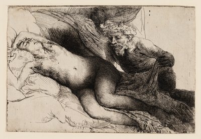 Jupiter og Antiope: Den større plade af Rembrandt van Rijn
