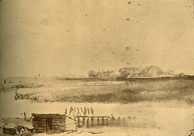Landskabstegning, c1630-16160, 1908. af Rembrandt van Rijn